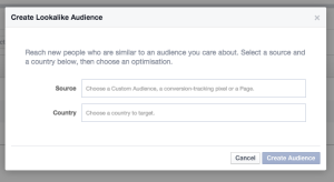 create lookalike audience for local event marketing in facebook power editor