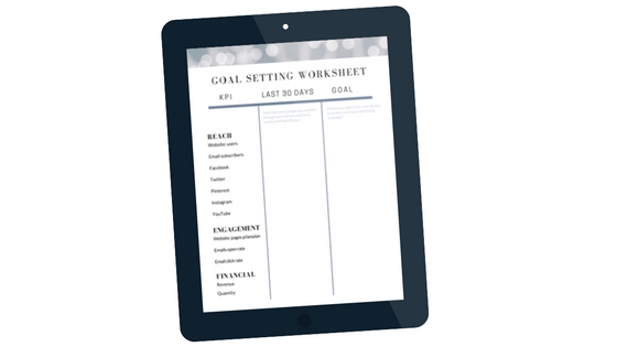 worksheet to set your goals